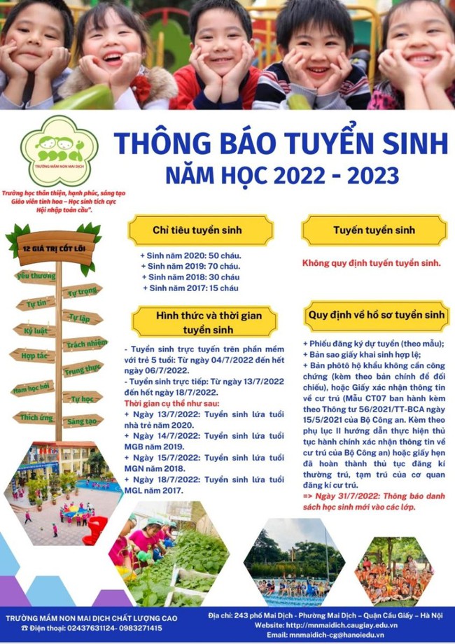 Thông tin chi tiết về ngôi trường mầm non công lập chất lượng cao ở quận Cầu Giấy - Ảnh 3.