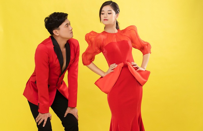 Hoàng Yến Chibi đẹp lộng lẫy đón Valentine cùng Quách Ngọc Tuyên, khác xa hình ảnh "cô xe ôm" trong phim - Ảnh 3.