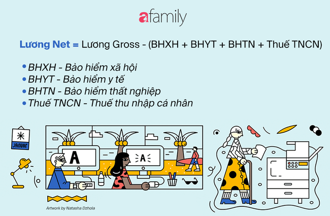 Lương Gross và lương Net là gì? Giải nghĩa hai thuật ngữ chị em hay nhầm lẫn dẫn tới bị công ty "dắt mũi"  - Ảnh 3.