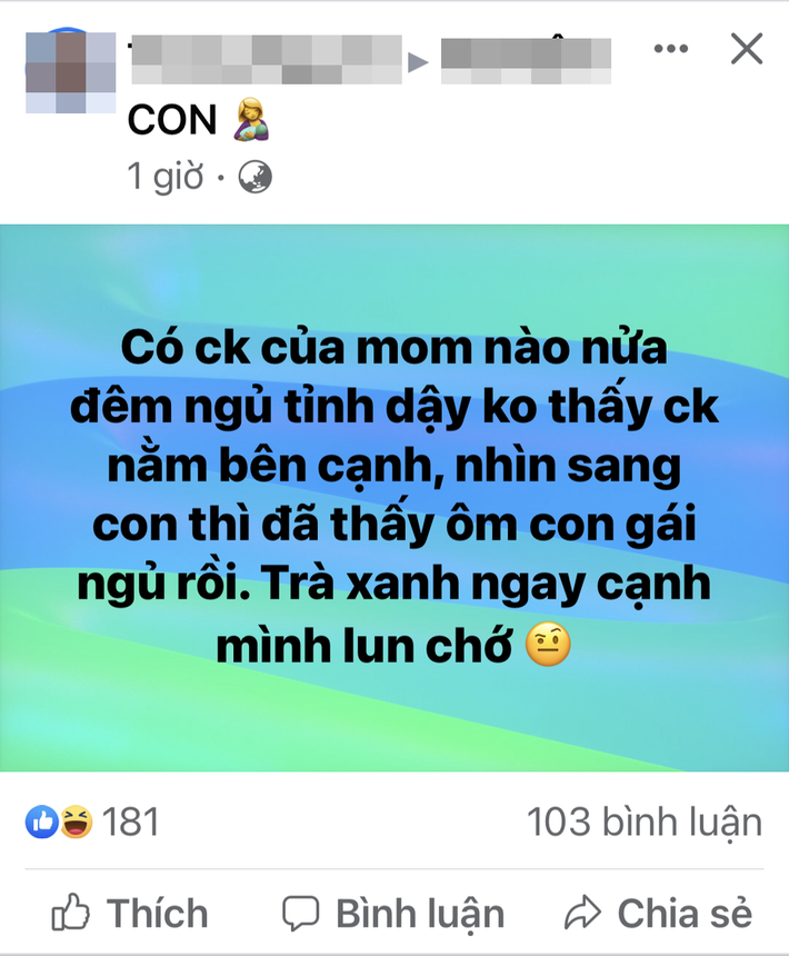 Ví von ''con gái như trà xanh cướp chồng'', mẹ bỉm tưởng mình hài hước nhận về cái kết ''khó đỡ'' - Ảnh 1.