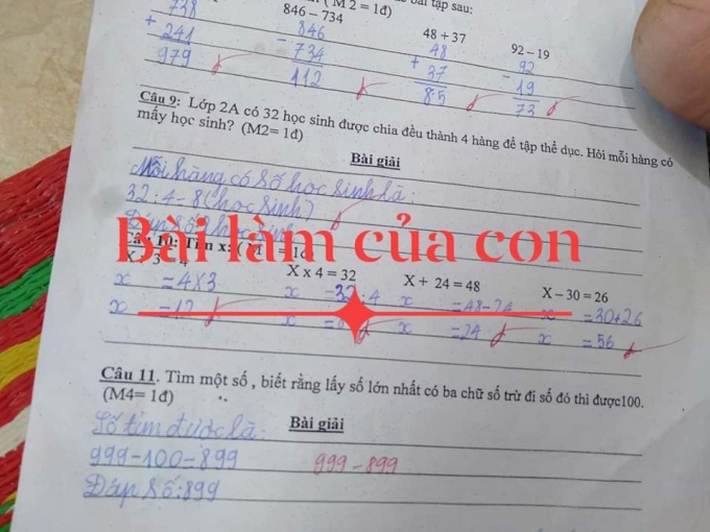 Bài Toán gây tranh cãi nhất những ngày đầu năm: 999 – 100 = 899 bị cô giáo CHẤM SAI, cô ĐÚNG hay trò ĐÚNG? - Ảnh 1.