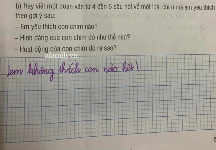 Được hỏi: Em yêu thích con chim nào? Học sinh tiểu học trả lời 6 TỪ khiến mẹ Á KHẨU, dân tình cười sái quai hàm - Ảnh 1.