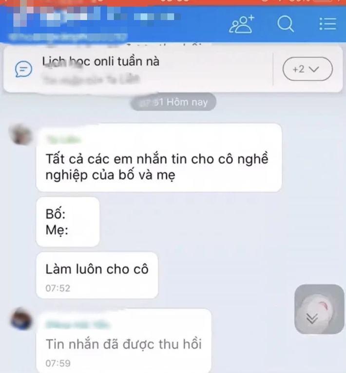 Cô giáo yêu cầu nêu NGHỀ NGHIỆP của phụ huynh trong nhóm chung, nam sinh nhắn 2 dòng mà nổ ra tranh cãi: Thiếu TẾ NHỊ quá rồi! - Ảnh 1.