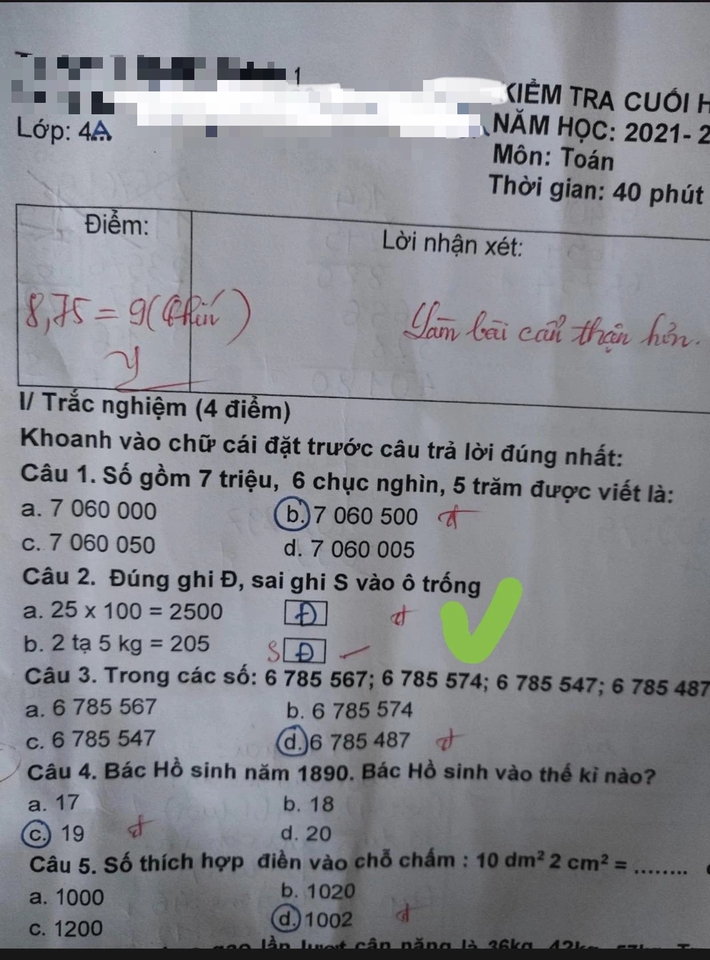 Bài Toán 200   5 = 205 bị CHẤM SAI gây 