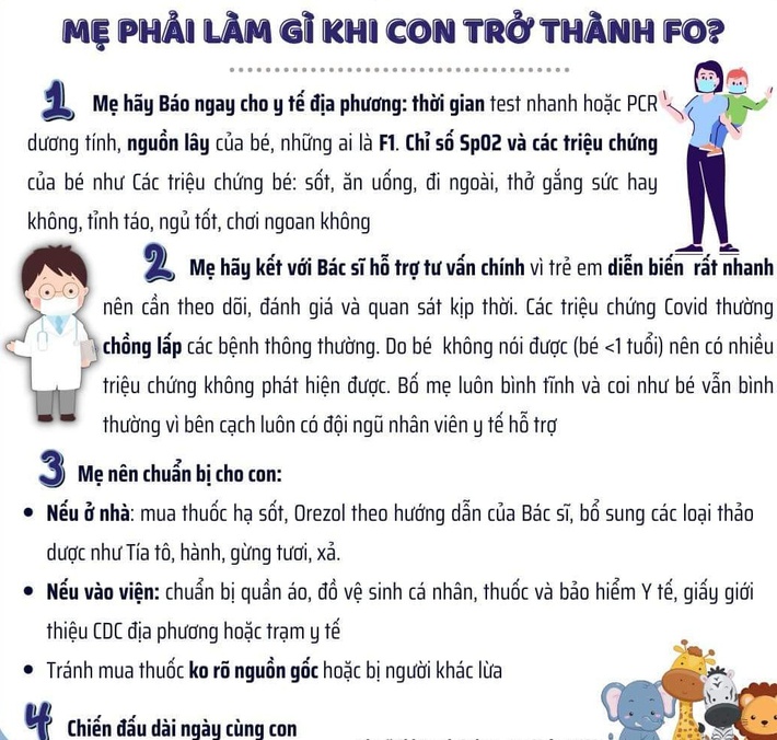 Tất tần tật về việc chăm sóc trẻ là F0: Cách chăm sóc, điều trị, khi nào nên tới bệnh viện và một số điều cần lưu ý - Ảnh 1.