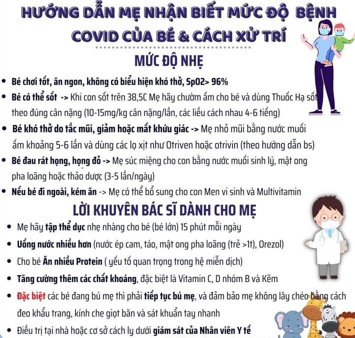 Tất tần tật về việc chăm sóc trẻ là F0: Cách chăm sóc, điều trị, khi nào nên tới bệnh viện và một số điều cần lưu ý - Ảnh 2.